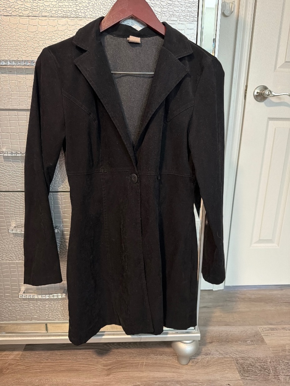 Vintage black long blazer by Mystic